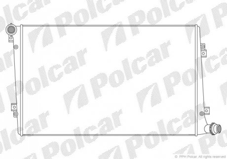 Радиатор охлаждения - 955508-1 (1K0121251AK) Polcar 9555081 (фото 1)
