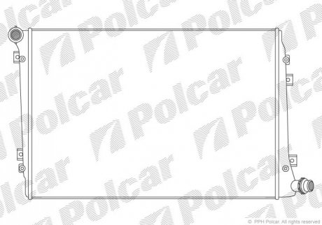 Радиатор охлаждения - 955508-2 (3C0121253R, 1K0121251DP, 1K0121251BL) Polcar 9555082