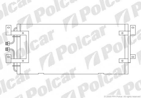 Радіатори кондиціонера Polcar 9566K8C1 (фото 1)