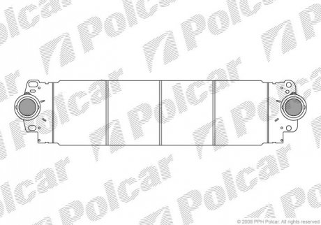 Радиатор воздуха (Интеркулер) - (7H0145804A) Polcar 9568J81X (фото 1)