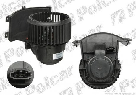 Вентилятор салону VW T-5 1.9TDI 03- Polcar 9568NU1 (фото 1)