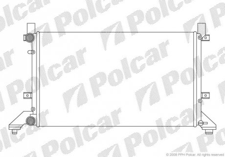 Радиатор двигателя - (2D0121253B, 2D0121253) Polcar 957108B1