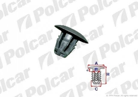 Пистон обивки Polcar RXC10149 (фото 1)