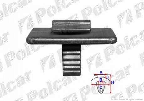 Кріплення дверної карти Polcar RXC60333 (фото 1)