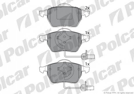 Гальмівні колодки Polcar S700012 (фото 1)