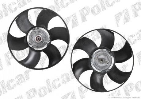 Вентилятор з віскомуфтою MB Sprinter 901-906 00-,Crafter 06- Polcar SV6099