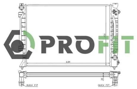 Радіатор охолоджування PROFIT 1740-0001 Купити в Україні