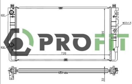 Радіатор охолодження PROFIT 1740-0010 (фото 1)