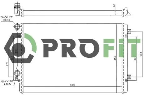 Радіатор охолоджування PROFIT 1740-0013 Купити в Україні