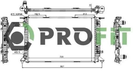 Радіатор охолоджування PROFIT 1740-0021 Купити в Україні