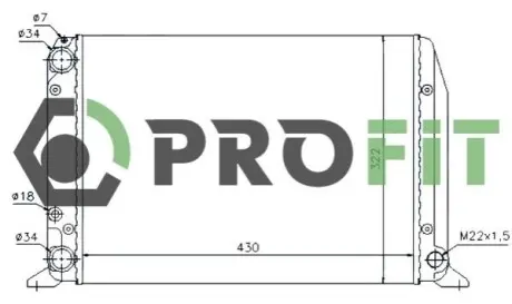 Радіатор охолодження PROFIT 1740-0022 Купити в Україні