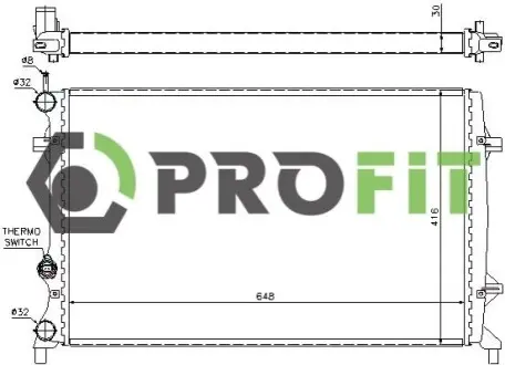 Радиатор охлаждения PROFIT 1740-0024 Купить в Украине
