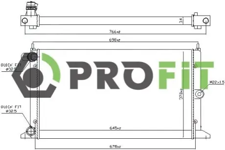 Радіатор охолоджування PROFIT 1740-0027 Купити в Україні