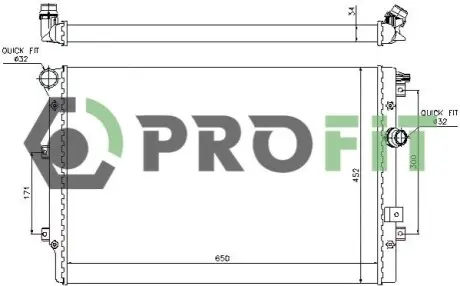 Радіатор охолодження PROFIT 1740-0036 Купити в Україні