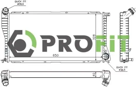 Радіатор охолоджування PROFIT 1740-0072 Купити в Україні