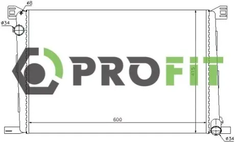 Радіатор охолодження PROFIT 1740-0074 Купити в Україні