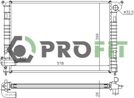 Радиатор охлаждения PROFIT 1740-0078 Купить в Украине
