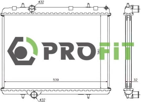 Радіатор охолодження PROFIT 1740-0089 (фото 1)