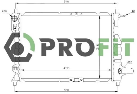 Радіатор охолодження PROFIT 1740-0102 (фото 1)