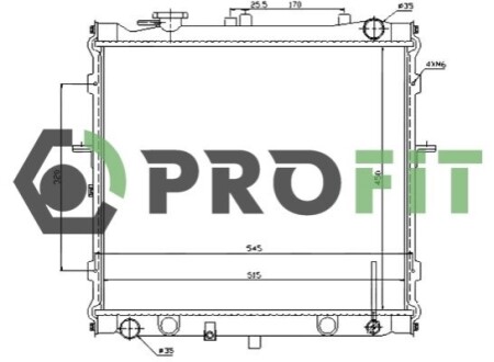 Радиатор охлаждения PROFIT 1740-0150 (фото 1)