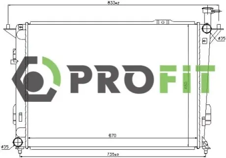 Радіатор охолоджування PROFIT 1740-0154 Купити в Україні