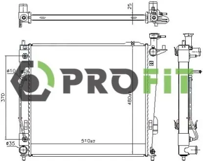 Радиатор охлаждения PROFIT 1740-0157 Купить в Украине