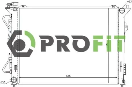 Радіатор охолодження PROFIT 1740-0158 Купити в Україні