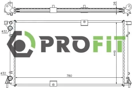Радіатор охолоджування PROFIT 1740-0184 Купити в Україні