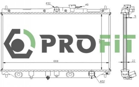 Радіатор охолодження PROFIT 1740-0201 (фото 1)