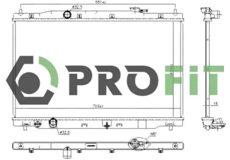 Радіатор охолодження PROFIT 1740-0207 Купити в Україні
