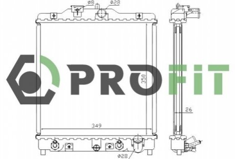 Радіатор охолоджування PROFIT 1740-0209 (фото 1)