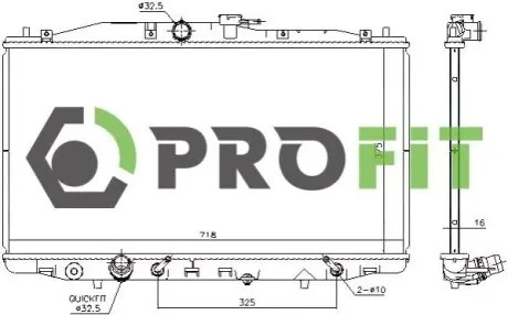 Радіатор охолодження PROFIT 1740-0213 Купити в Україні