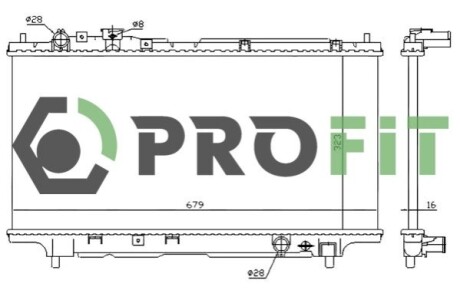 Радіатор охолоджування PROFIT 1740-0223 (фото 1)