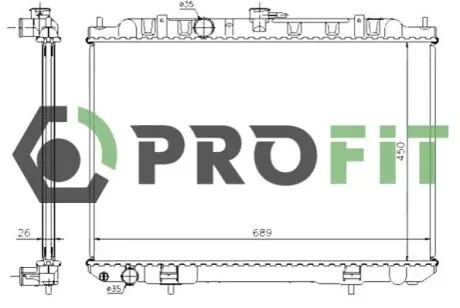 Радиатор охлаждения PROFIT 1740-0251 Купить в Украине
