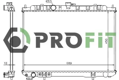 Радиатор охлаждения PROFIT 1740-0252 Купить в Украине