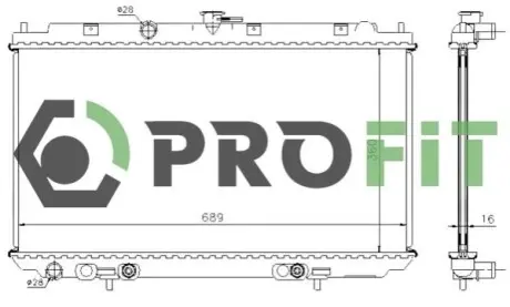 Радіатор охолоджування PROFIT 17400253 Купити в Україні