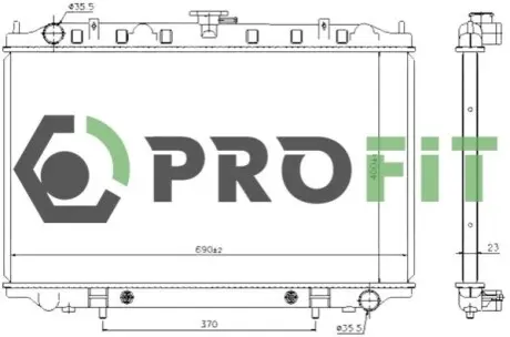 Радіатор охолоджування PROFIT 1740-0254 Купити в Україні