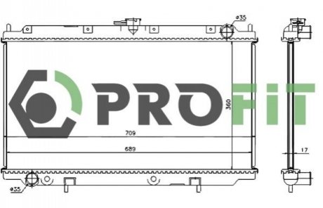 Радіатор охолоджування PROFIT 1740-0255 (фото 1)