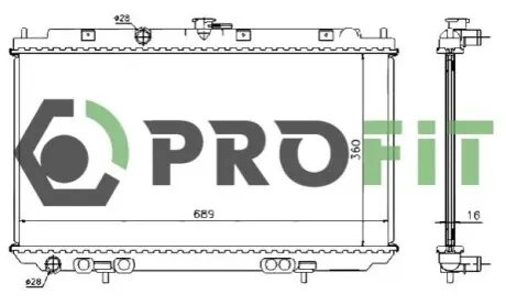 Радіатор охолодження PROFIT 1740-0258 Купити в Україні