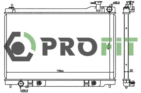 Радіатор охолоджування PROFIT 1740-0260 Купити в Україні