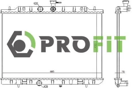 Радиатор охлаждения PROFIT 1740-0264
