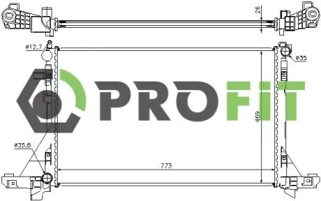 Фото Радиатор охлаждения PROFIT (1740-0265) изображение 1