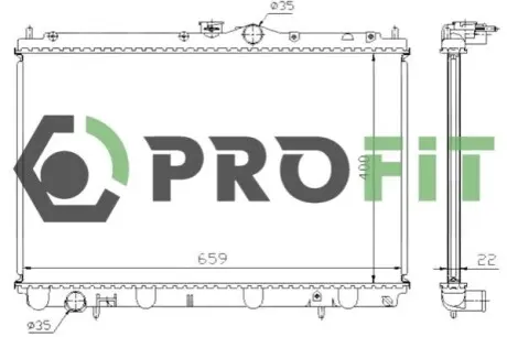 Радиатор охлаждения PROFIT 1740-0282 Купить в Украине