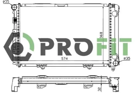 Радіатор охолоджування PROFIT 1740-0309 Купити в Україні