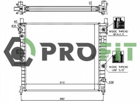 Радіатор охолоджування PROFIT 1740-0310 (фото 1)