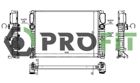 Радіатор охолоджування PROFIT 1740-0312 (фото 1)