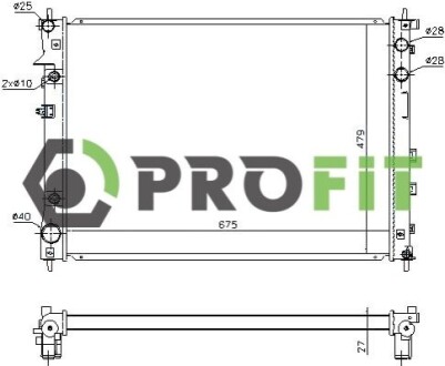 Радіатор охолодження PROFIT 1740-0353 (фото 1)