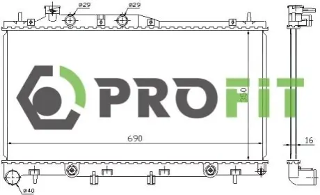 Радіатор охолодження PROFIT 1740-0356