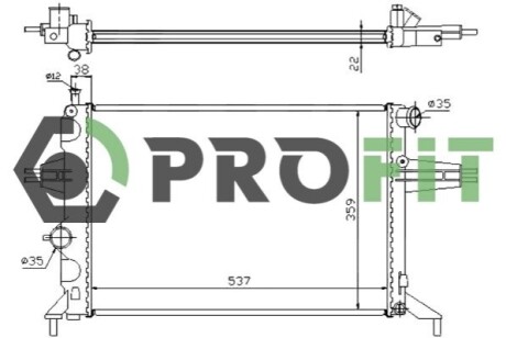 Радиатор охлаждения PROFIT 1740-0372