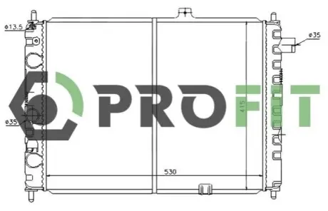 Радиатор охлаждения PROFIT 1740-0373 Купить в Украине